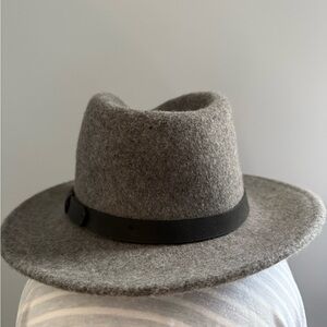 Brixton Charcoal Fedora with Black Trim